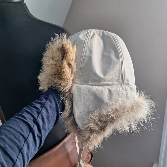 BRAND NEW Coyote Fur Hat Optimal Accessories Coyote Fur Mountain Man Hat for Men | Coyote Hat  main image 4
